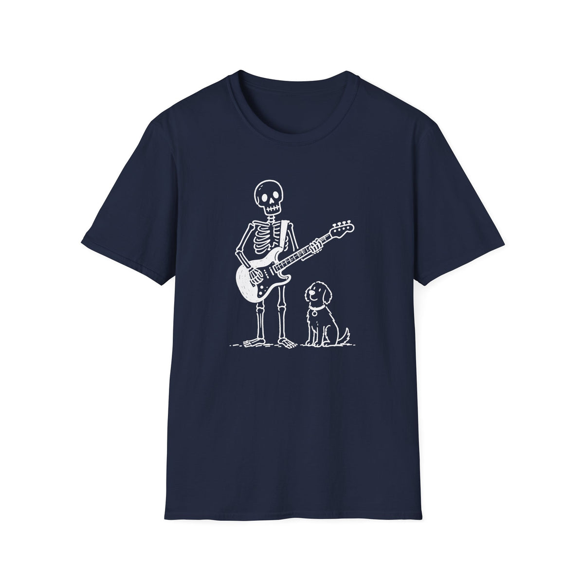 Skeleton Guitarist & Dog T‑Shirt