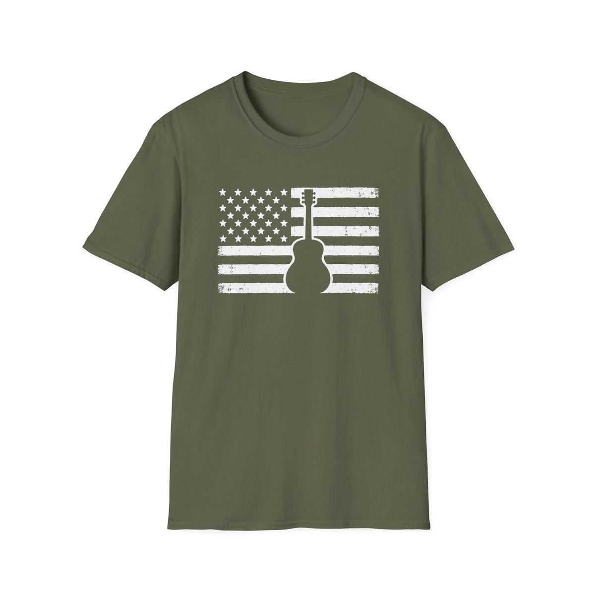 American Flag Guitar T-Shirt