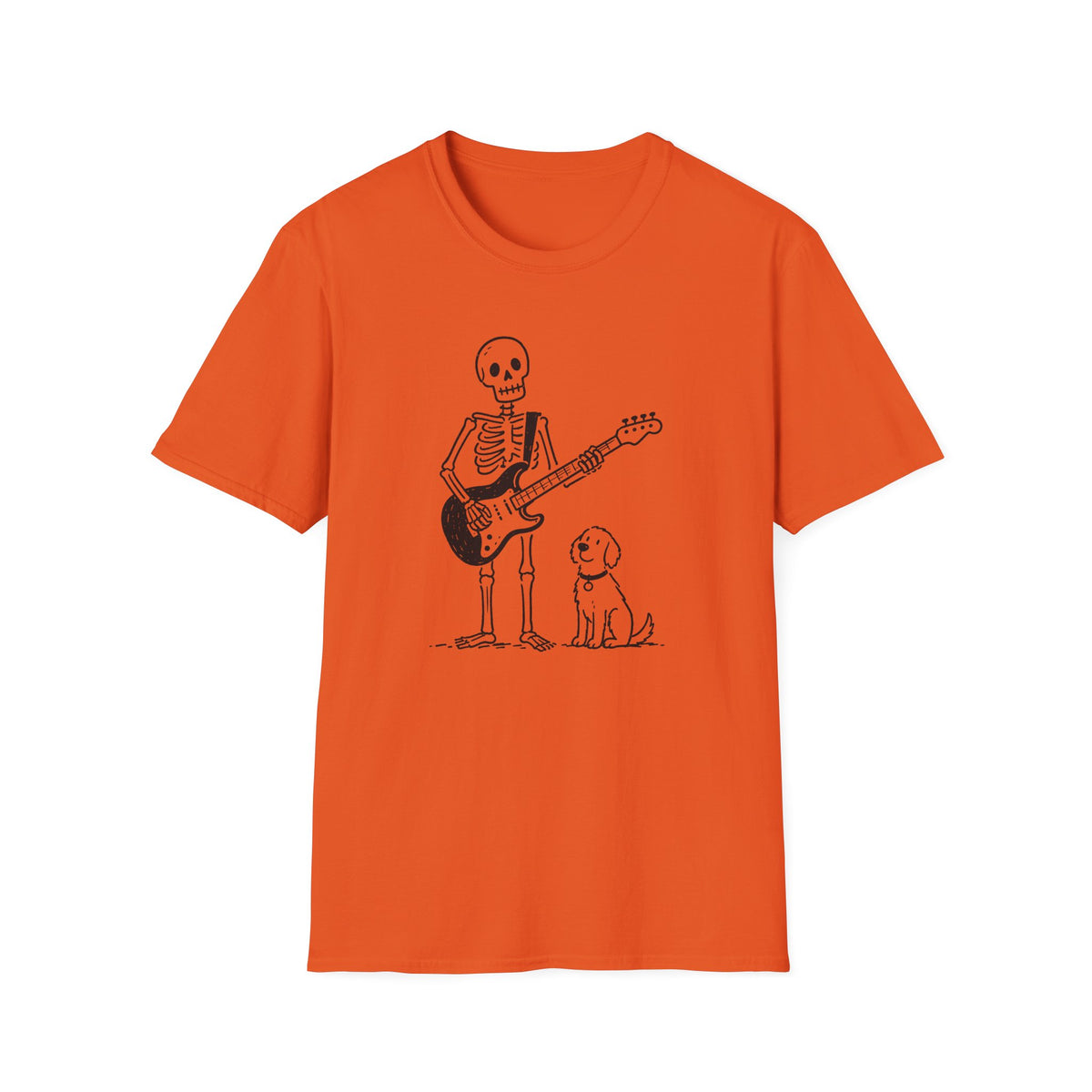 Skeleton Guitarist & Dog T‑Shirt