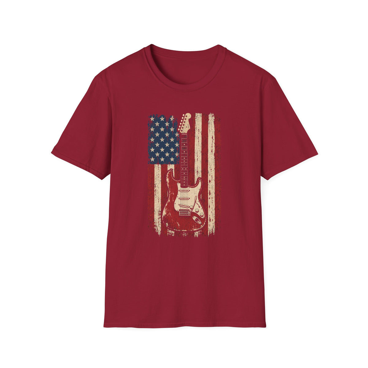 American Flag Guitar T-Shirt