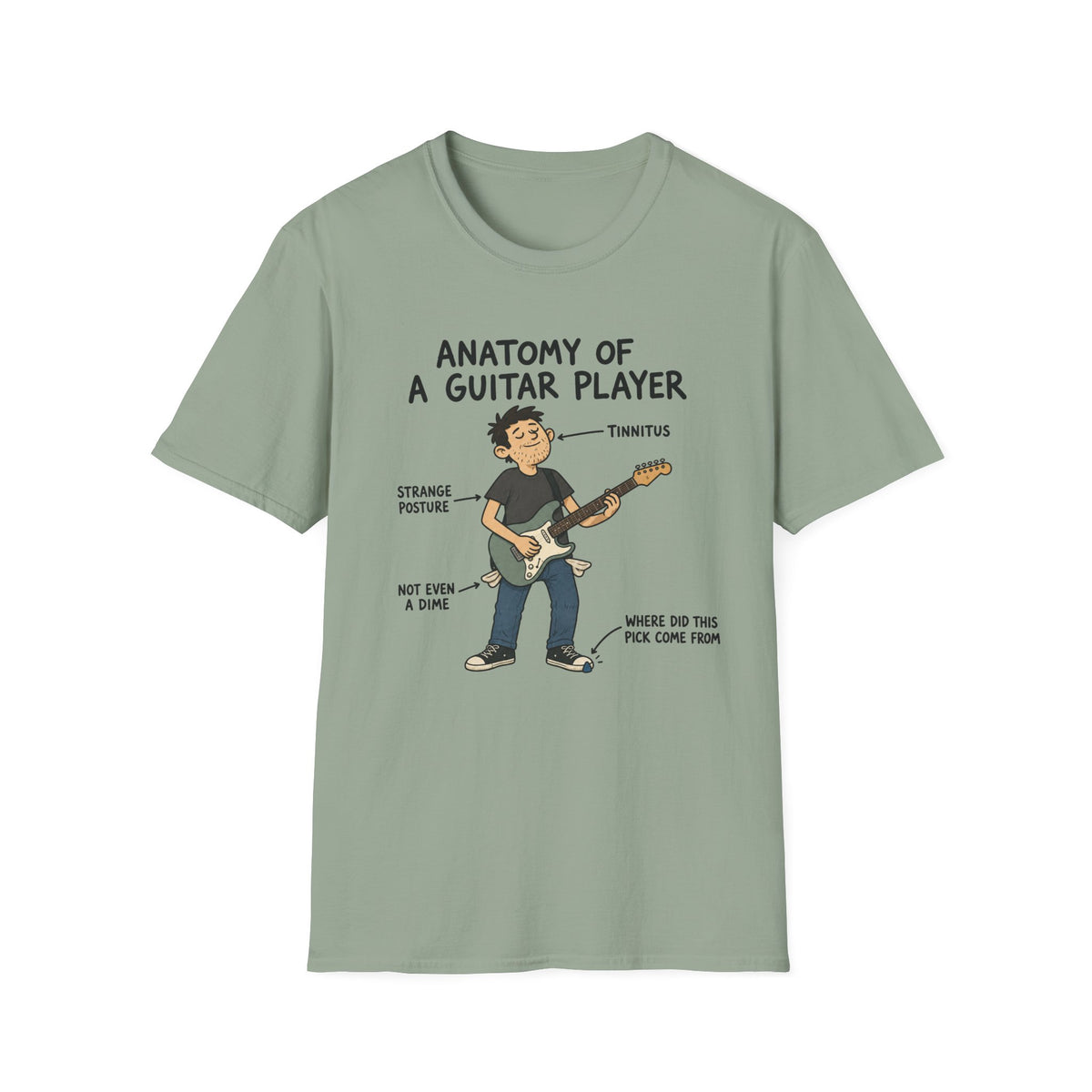 Guitar Player Anatomy T‑Shirt