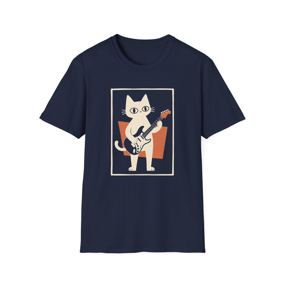 Retro Cat Guitar T-Shirt