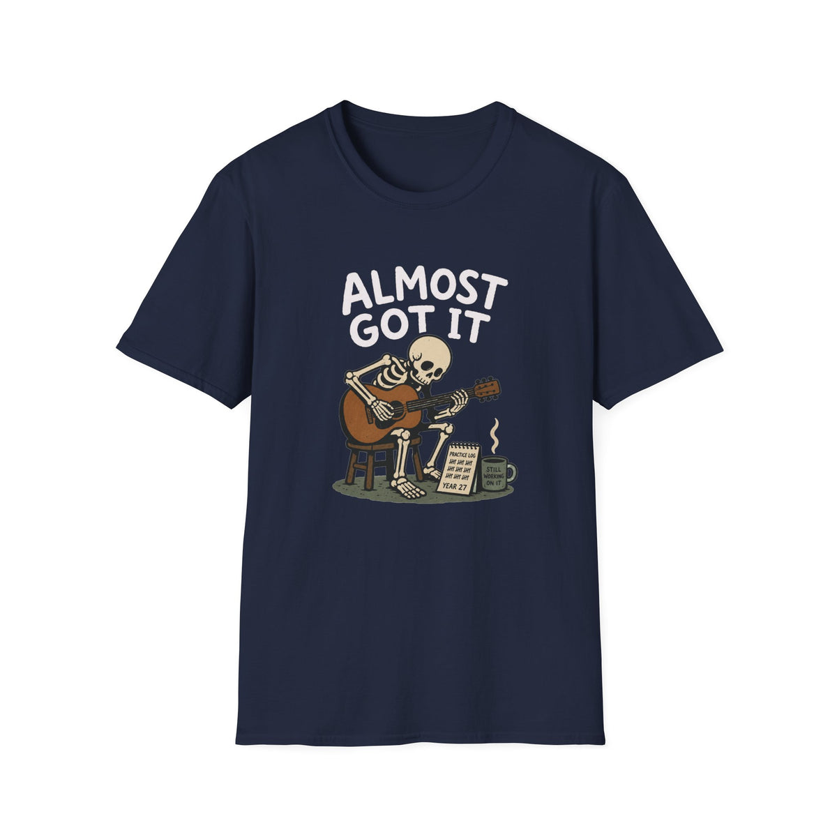 Almost Got It Skeleton Guitar T-Shirt
