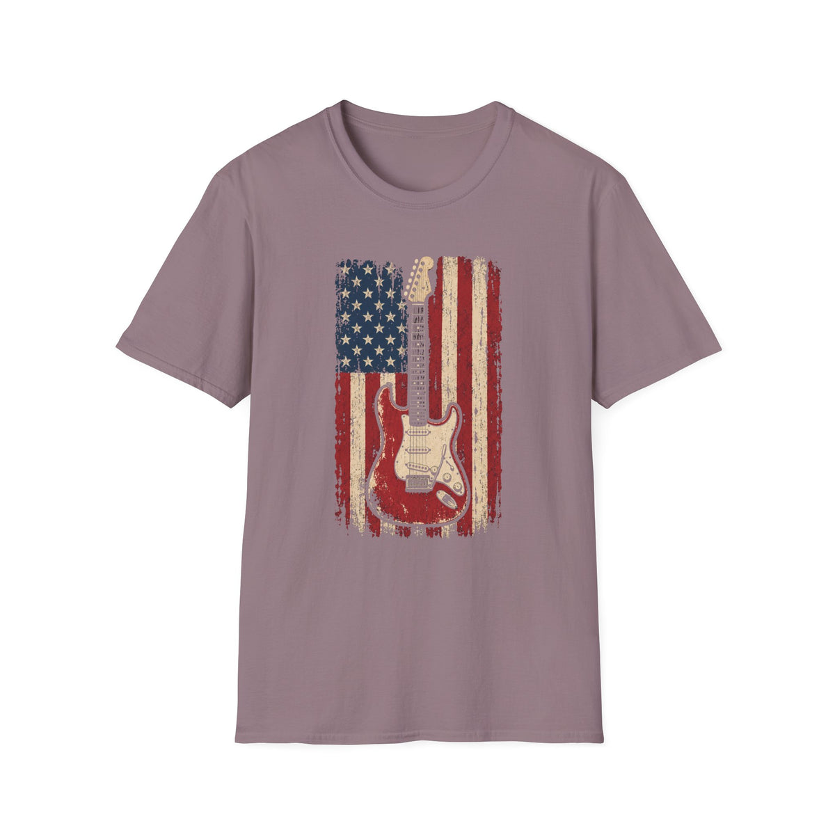 American Flag Guitar T-Shirt