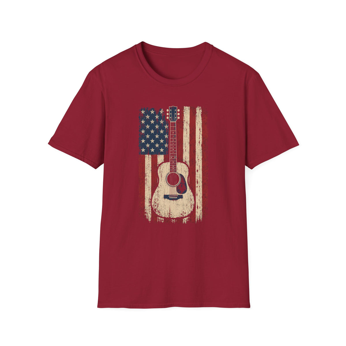 American Flag Guitar T-Shirt