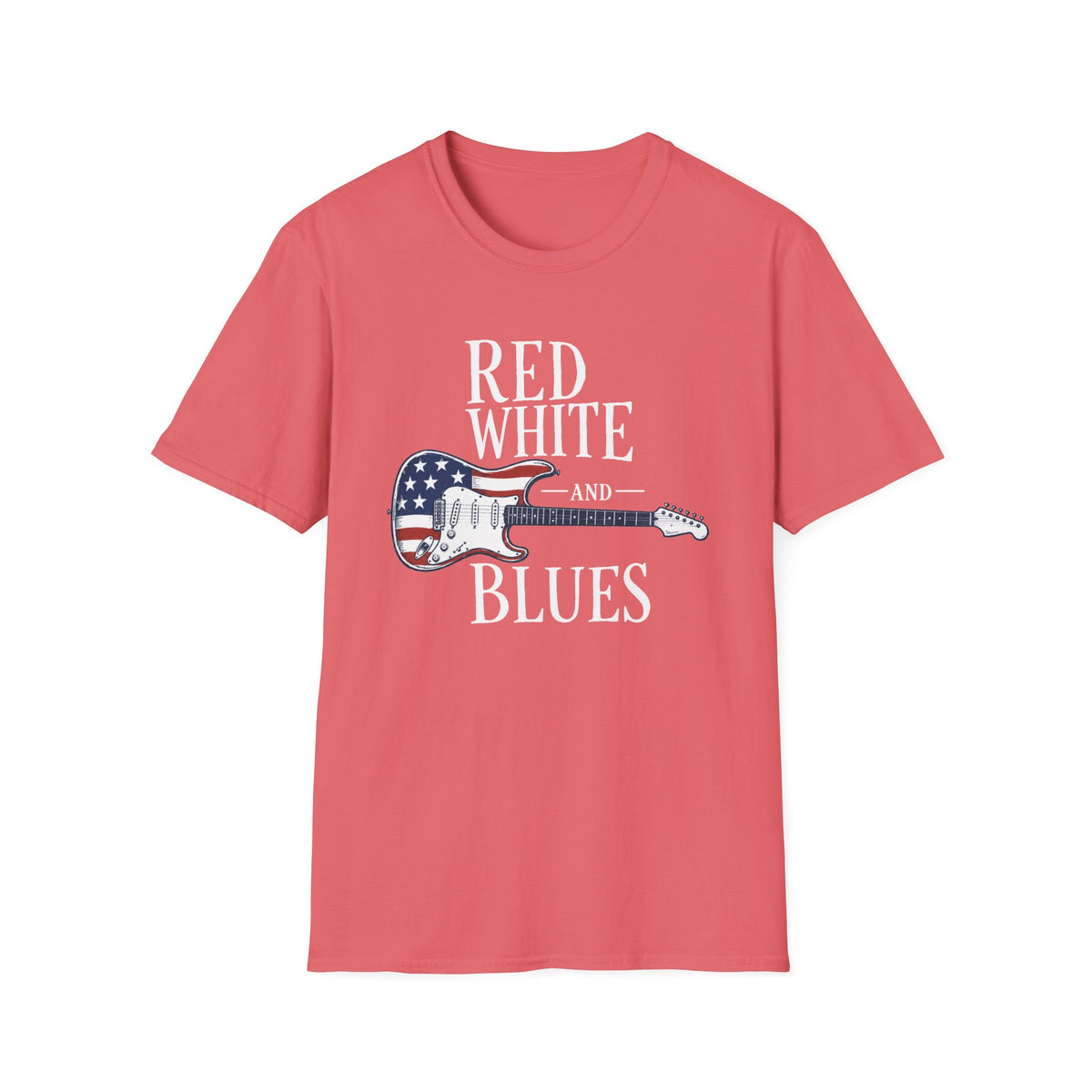 Red White & Blues Guitar T-Shirt