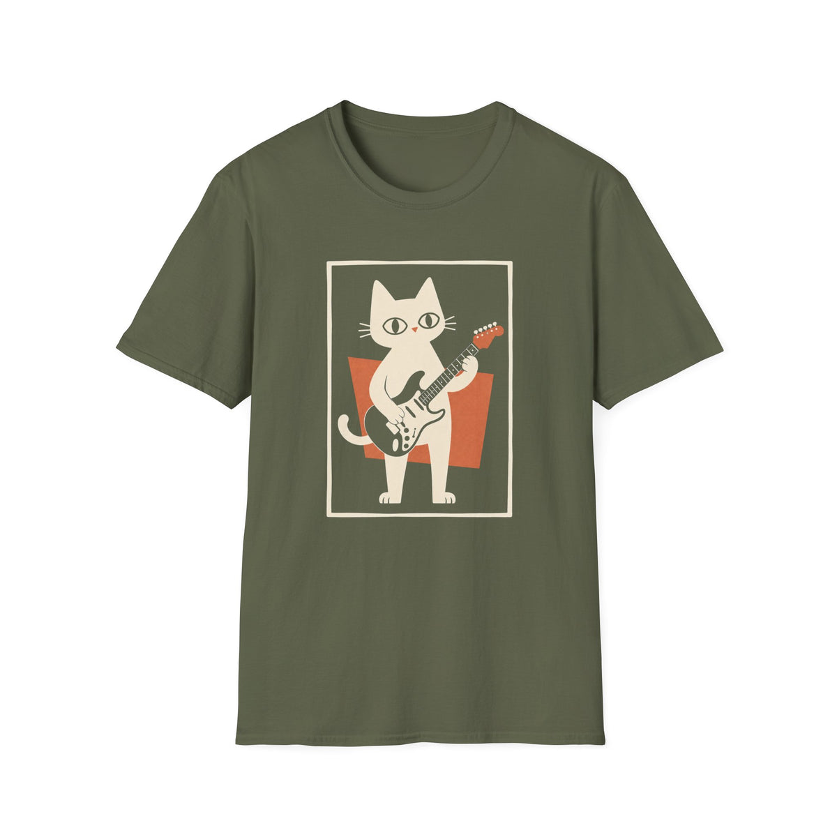 Retro Cat Guitar T-Shirt