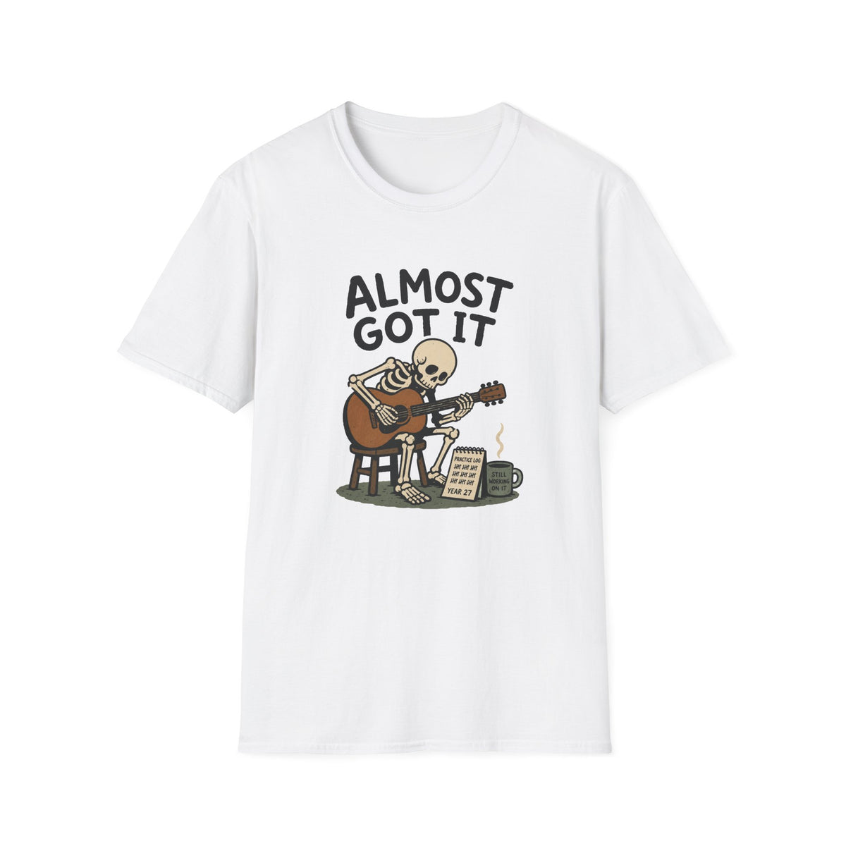 Almost Got It Skeleton Guitar T-Shirt