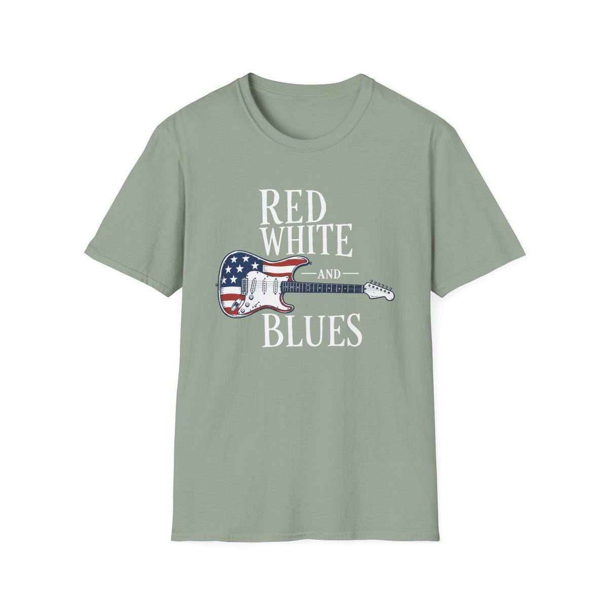 Red White & Blues Guitar T-Shirt