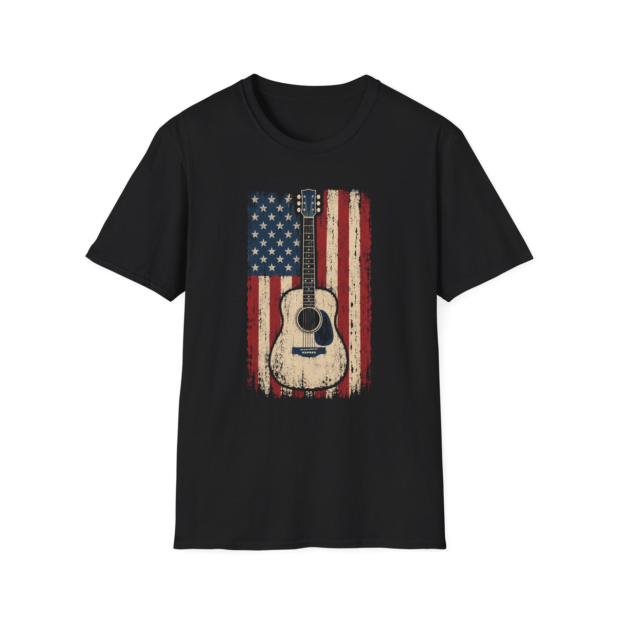 American Flag Guitar T-Shirt
