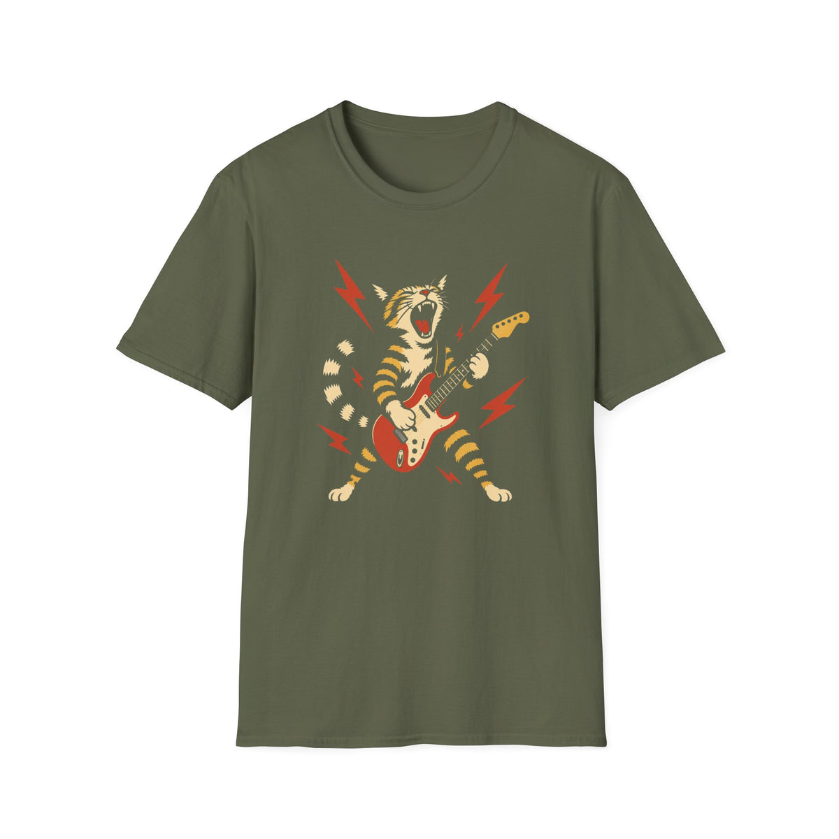 Rockstar Guitar Cat T-Shirt