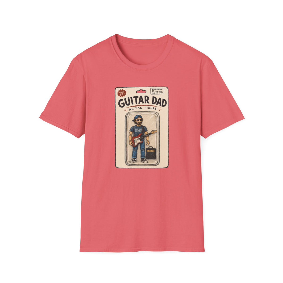 Guitar Dad Action Figure T-Shirt