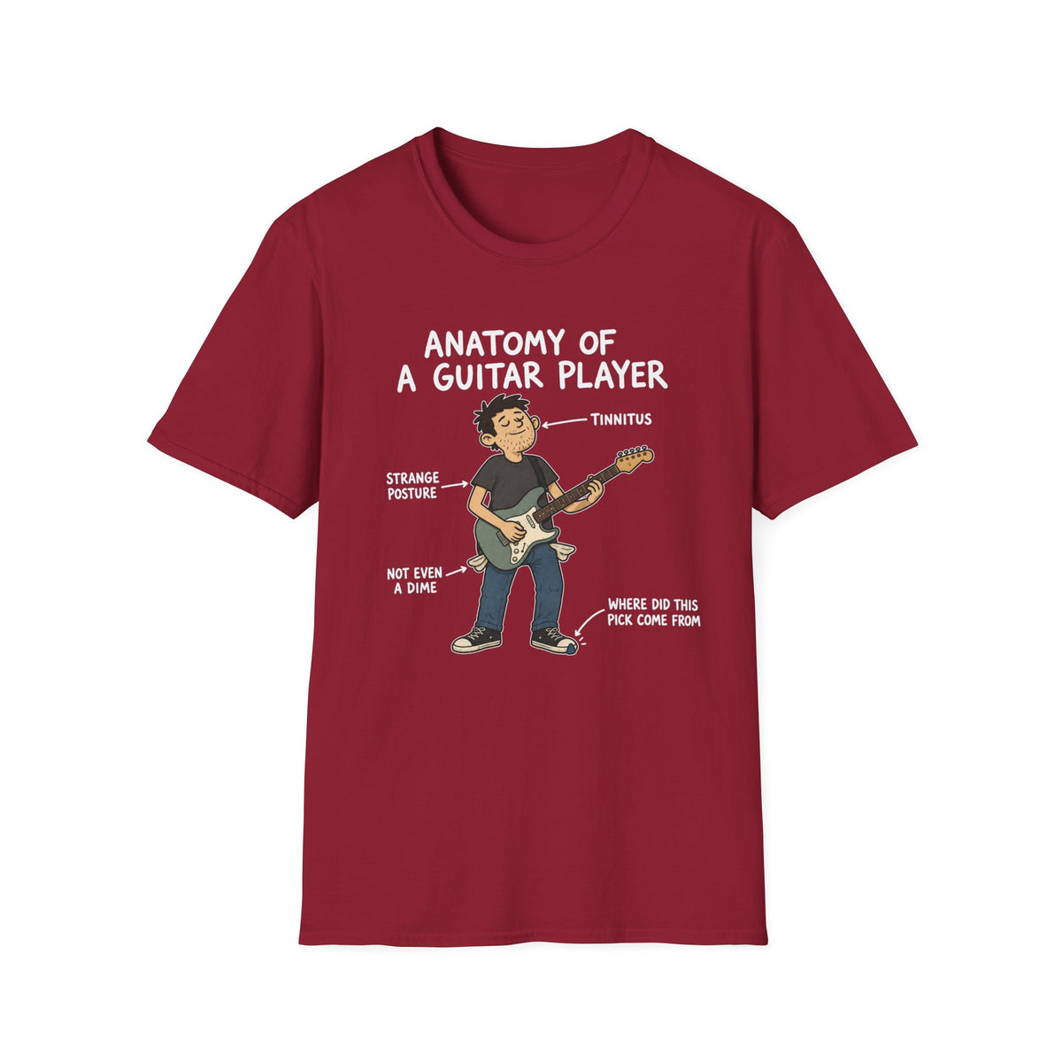 Guitar Player Anatomy T‑Shirt