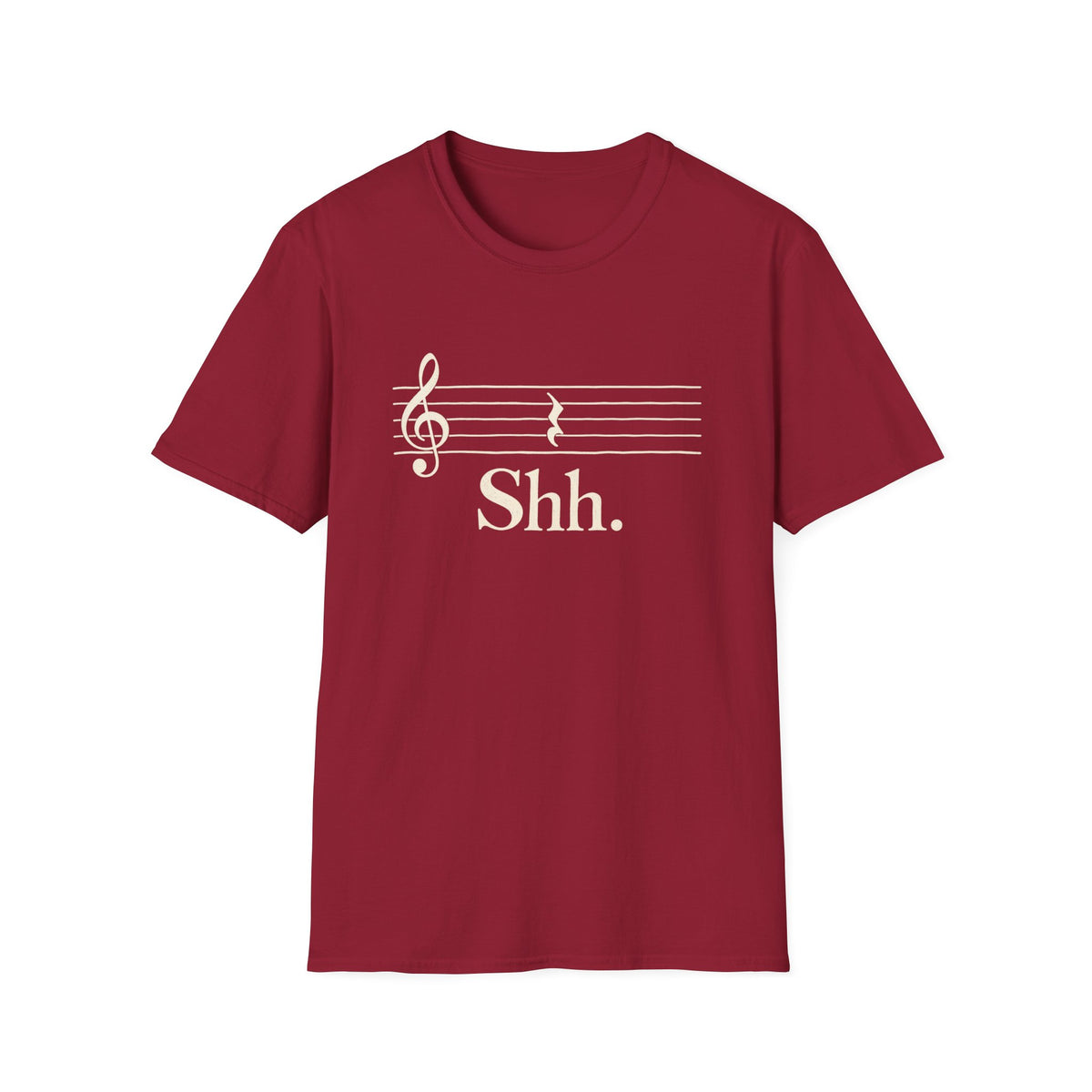 Shh Music Staff T‑Shirt