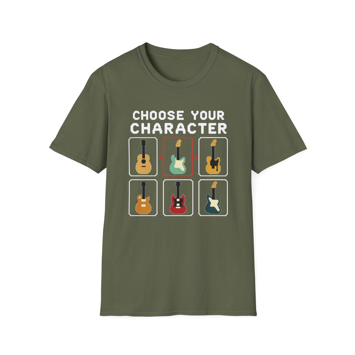 Choose Your Character Guitar T-Shirt