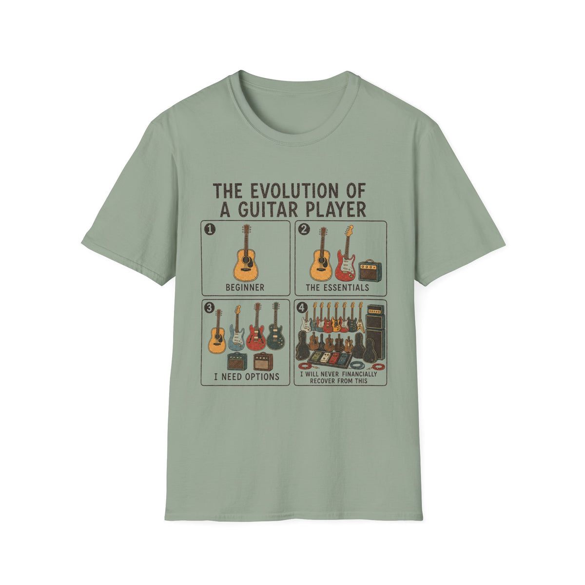 Guitar Player Evolution T‑Shirt